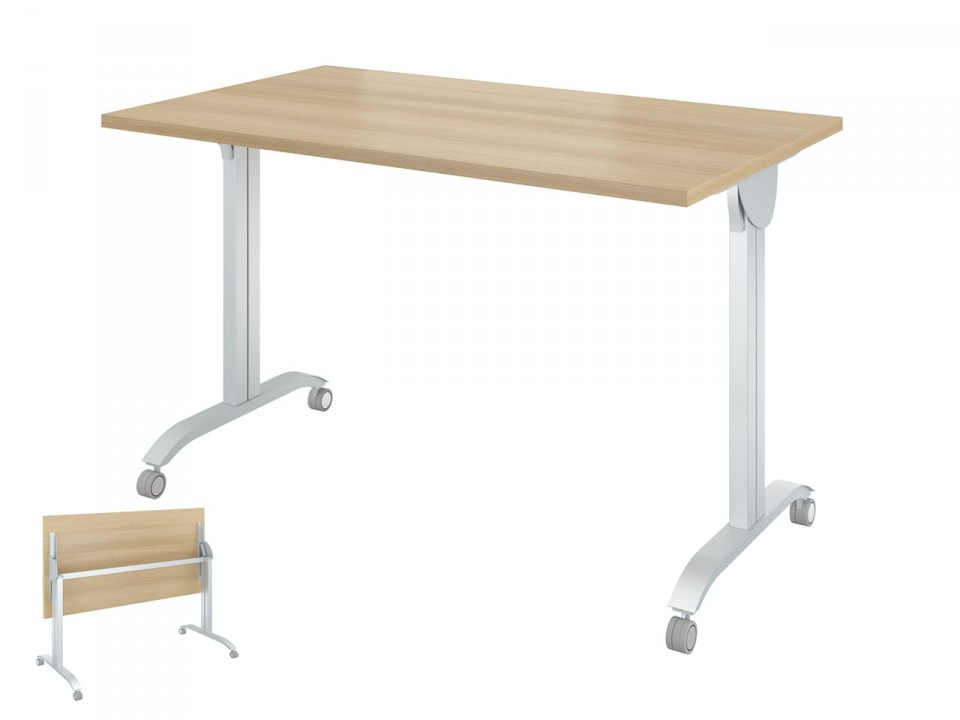 Мебель для персонала ДУБЛИН ДР50 Стол на колёсах, на м/к с откидной столешницей
