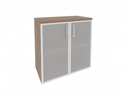 Мебель для персонала ONIX O.ST-3.2R Шкаф низкий широкий (2 низких фасада стекло в раме)